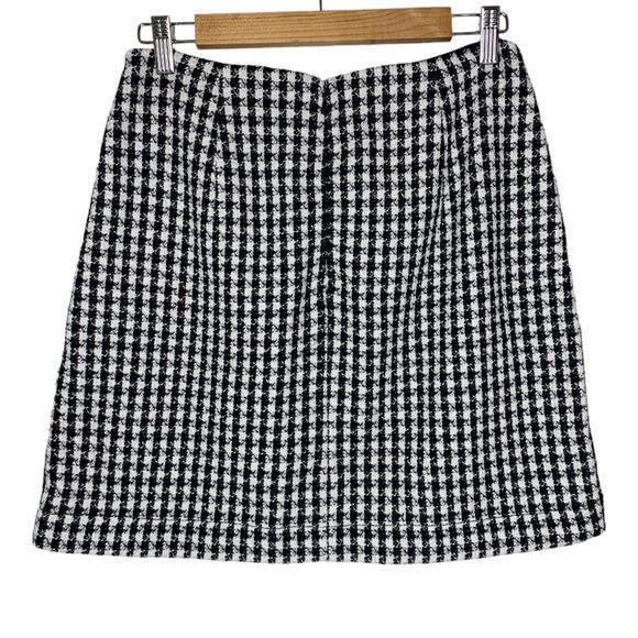 Maeve Anthropologie Townsend houndstooth mini skirt size 4 - Picture 3 of 13